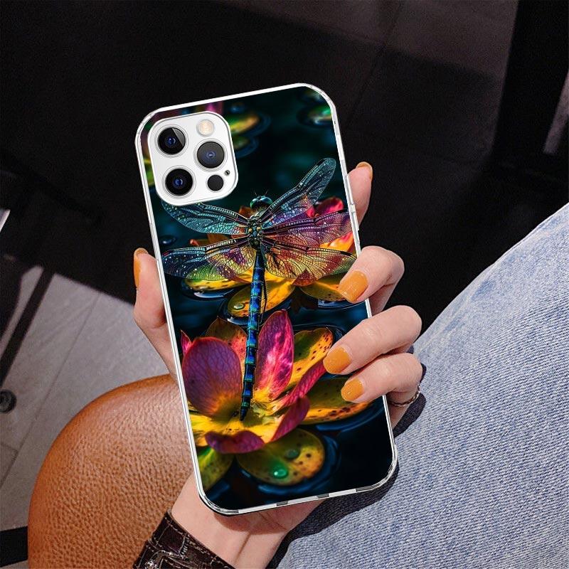 Beautiful Dragonfly Enthusiasts Phone Case For iPhone 13 12 Mini 11 Pro Max XS XR X SE 7 8 Plus 5S 5 6S 6 Gift Print Cover Funda