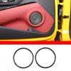 Real Carbon Fiber Door Horn Speaker Ring Cover Trim For Toyot-a-a Supra -24