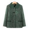 Stylish Spring Embroidered Lapel Jacket for Middle-Aged and Elderly Women