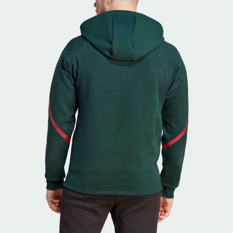 adidas Manchester United Designed For Gameday Full-Zip Hoodie Green Night Men Streetwear IK8786