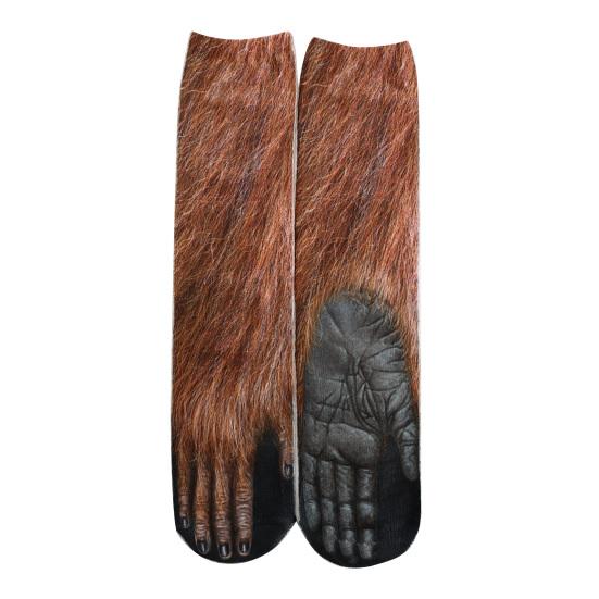 40cm Adult Unisex Warm Double-Side 3D Print Animal Foot Hoof Paw Simulation Sock