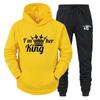 KingQueen Unisex Couple Hoodie & Sweatpants Set - Casual Sportswear