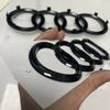 Qwe2 A5 4 Ring Logo ABS Black 2014-2024 Car Hood Front Grill Rear Trunk Emblem Badge Sticker Quattro Sline A5 Accessory Refit