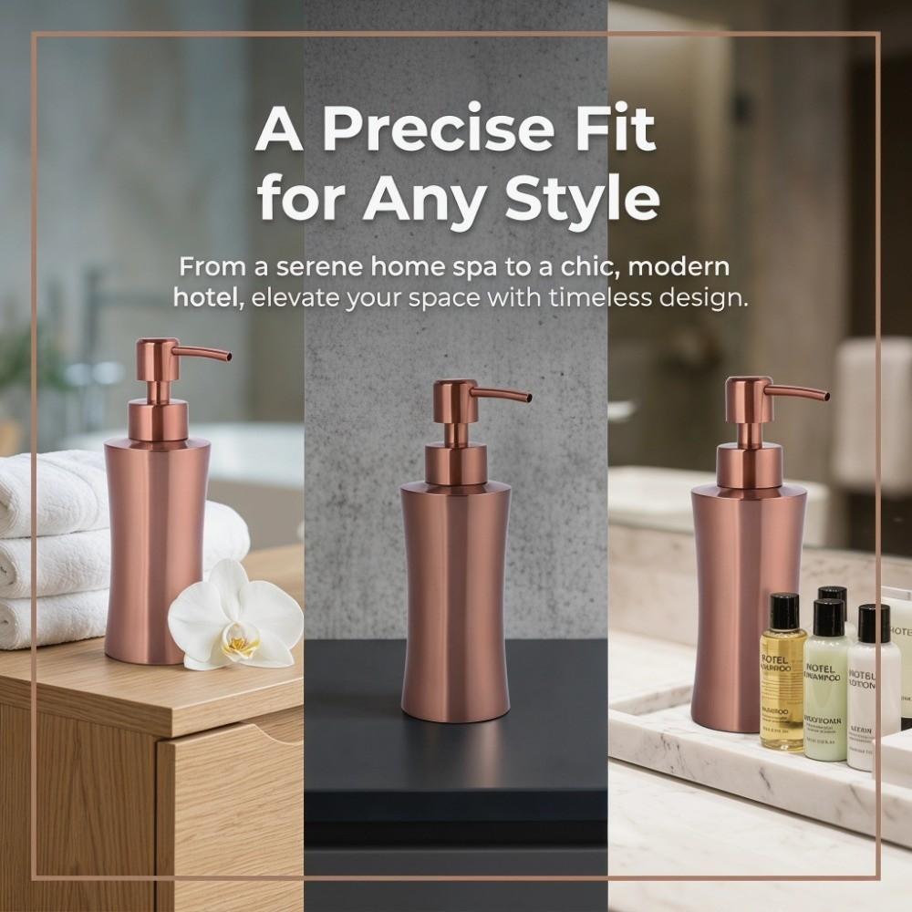 Rose Golden Soap Lotion Dispenser Liquid Dispenser  Bathroom Kitchen Sink Washroom Shower