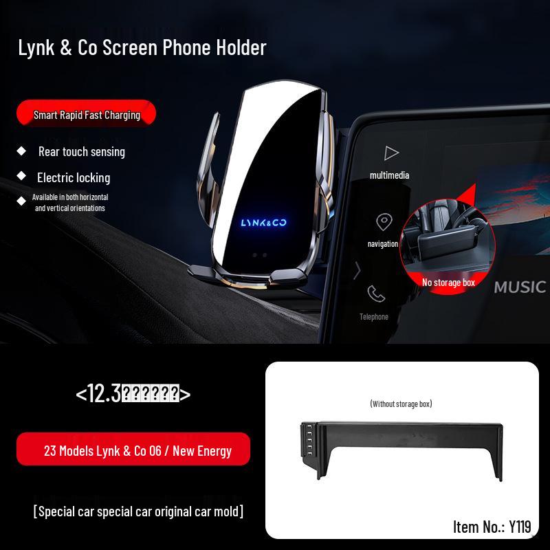 Support de téléphone de voiture dédié Lynk & Co 08/07/Z10 EMP/PLUS 2024 - Support de navigation modifié.
