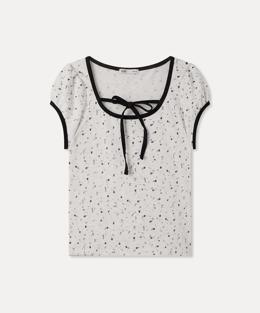 MIXXO Small Floral Short Sleeve T-Shirt Re Hwg108S_Miwhwg31Qa