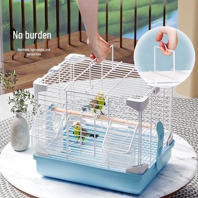 New Style Ornamental Metal Parrot Cage - Single Layer for Budgerigar, Cockatiel, Finch, and Tiger-skin Birds
