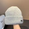Double-layer Thick Knit Rabbit Fur Hat Winter Outdoor Warm Ear Protection Cute Beanie
