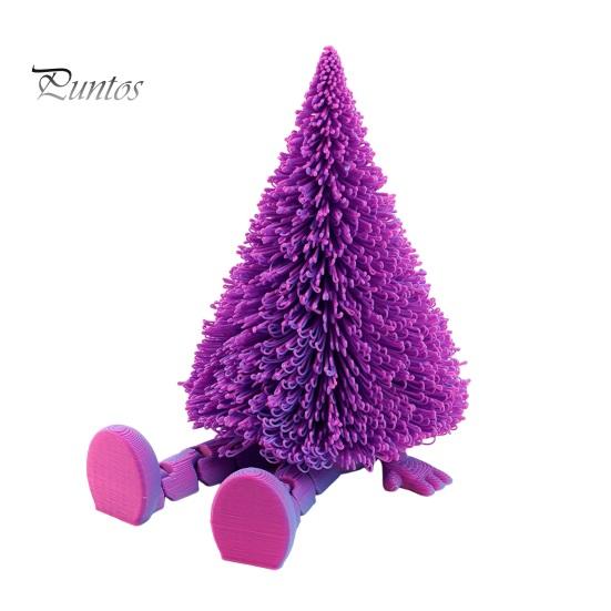Decorative Figurine for Christmas Tree Figure, Flexible Movable Joints 3D Printed Figure Ornament, Creative Festive Atmosphere Desktop Display