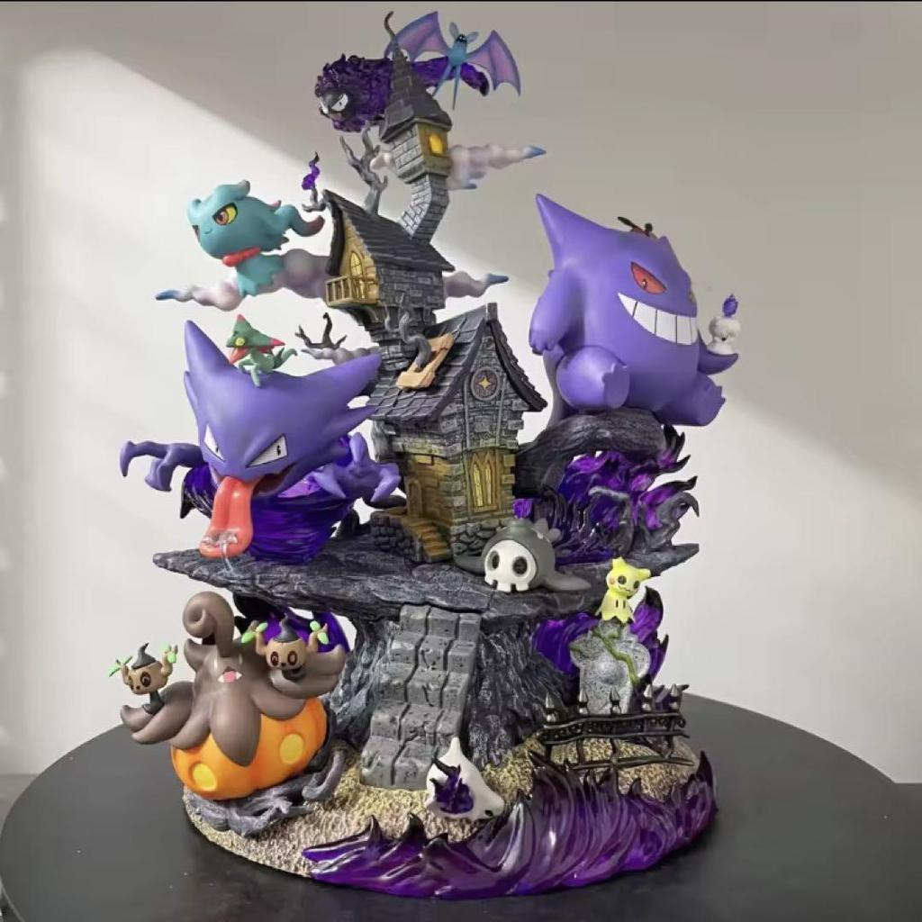 [USED] Pokemon Ghost-Type Diorama Figure, Made in Japan, 31cm Long