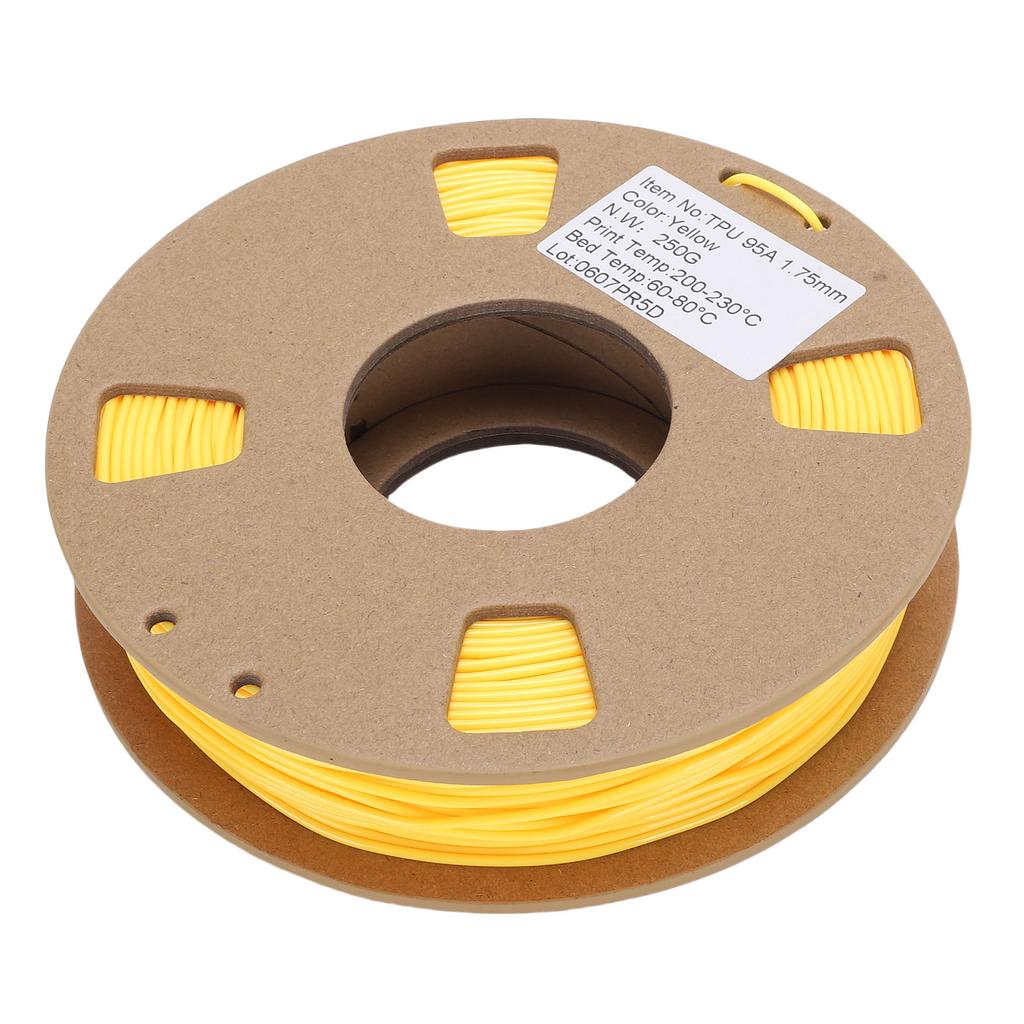 3D-Drucker Filament 250g 1.75mm 95A TPU Flexibel Hohe Elastizität Drucker Filament Ersatz 0.02mm Genauigkeit