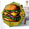 1pc Cheeseburger Automatic Open/Close Umbrella, Folding Compact Umbrella with Lightweight Design for Women/Men yy251011107