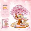 Forest Log Cabin & Windmill Treehouse Building Set - Compatible with LEGO, Educational Blocks for Kids