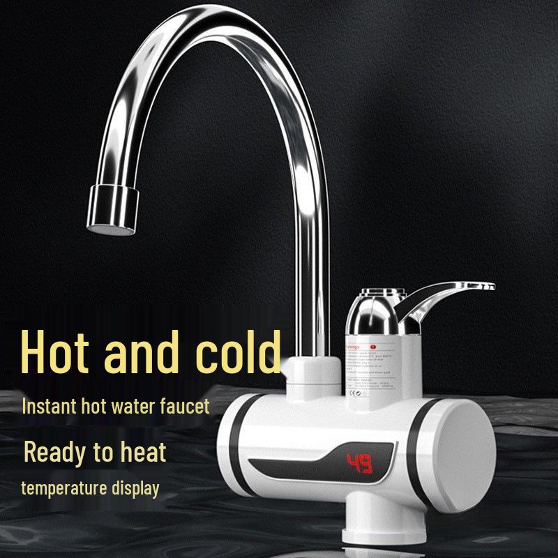 Instant Heating Electric Hot Water Faucet - Variable Frequency, Constant Temperature, Energy-Saving, Adjustable for Kitchen Use Bottom water inlet