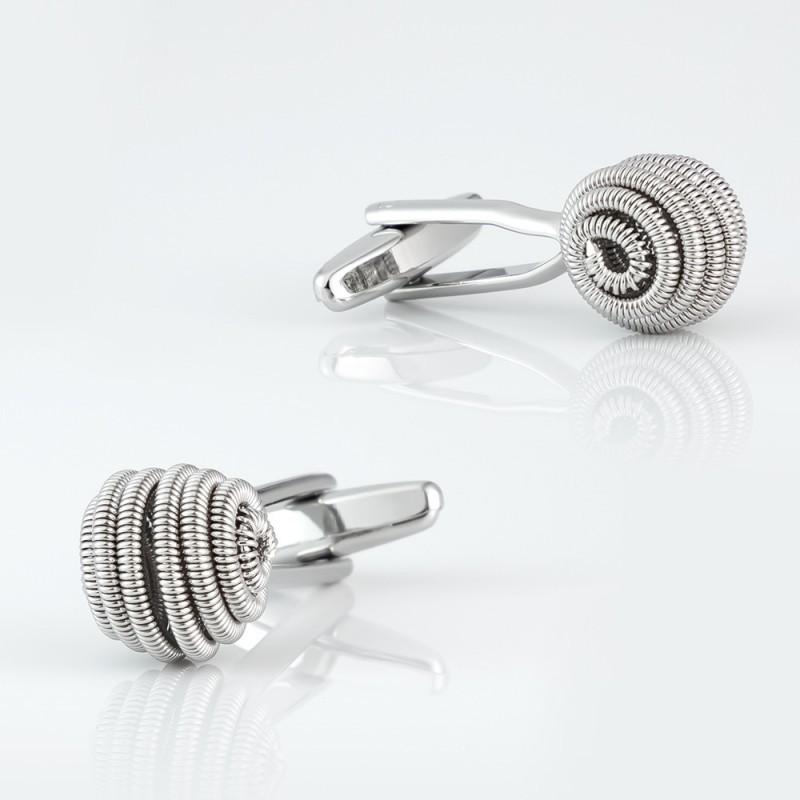 Electroplated Gold Silver Fried Dough Twists Copper Metal Cufflinks Men s French Shirt Natural