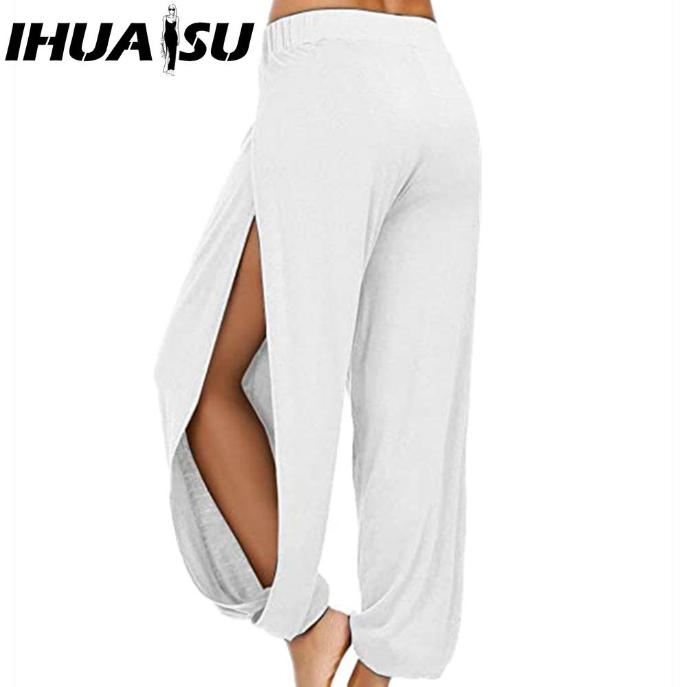 

IHUASU Женские Модные Повседневные Однотонные Брюки и Капри с Принтом L белый