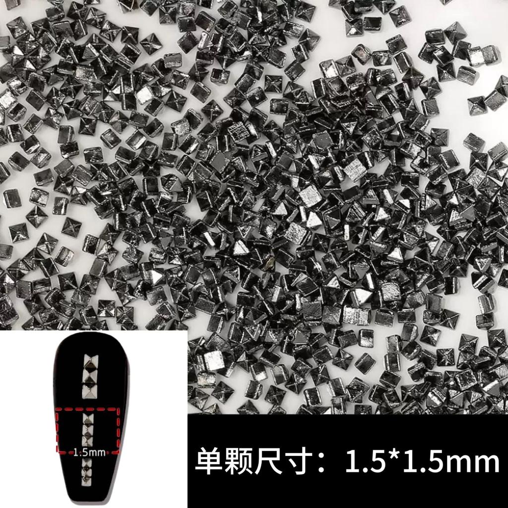 Punk Style Alloy Rivet Nail Art Decorations 3D Pointed Cone Large Medium Small Nail Decorations DIY Accessories