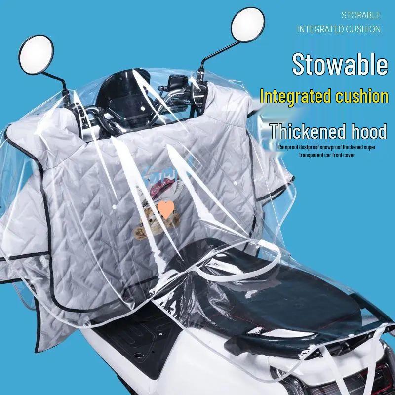 Electric Vehicle Waterproof Head and Console Cover with Windshield & Mirror Protection