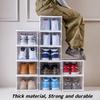 Integrated Folding Shoe Storage Box with Compartments for Increased Capacity, Space Saving, and Stability Without Tilting