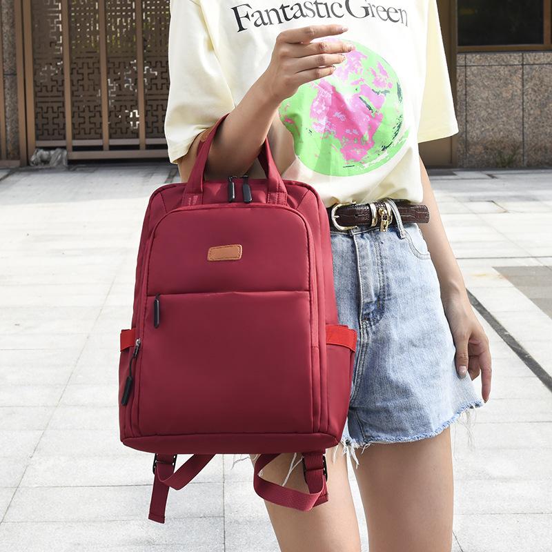 Trendiger New Oxford Rucksack Damen Große Kapazität Schule Einfarbig Ausflug Reise Laptop Rucksack CLE