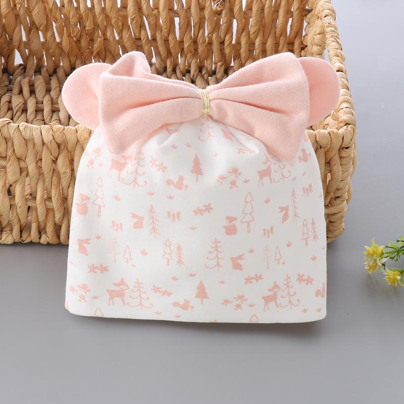 

Шапочка для новорожденных с кондиционером, дышащая детская шапочка для шин, двухслойная, с рисунком, для детей от 0 до 3 месяцев, для мальчиков и девочек, защитная шапочка для головы