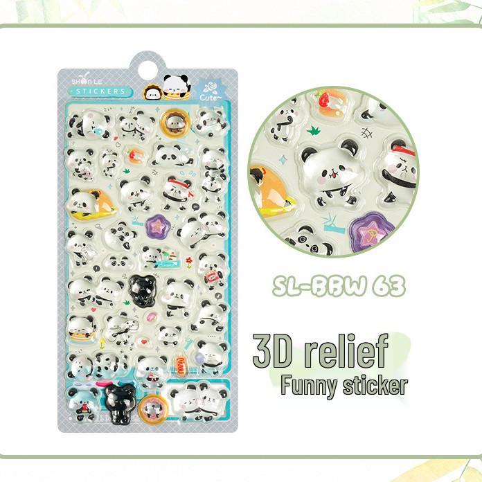 Popular 3D Animal Cartoon Crystal Stickers for Kids' Phone Cases