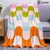 Retro Curved Geometric Ultra Soft Sherpa Fleece Blanket Fluffy Warm Halloween Cozy Throw for Sofa Couch Bedroom Gift All Season