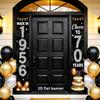 Happy 70th Birthday Porch Sign Cheers Years Diamond Cake Balloons 1 Pair Indoor Outdoor Decor