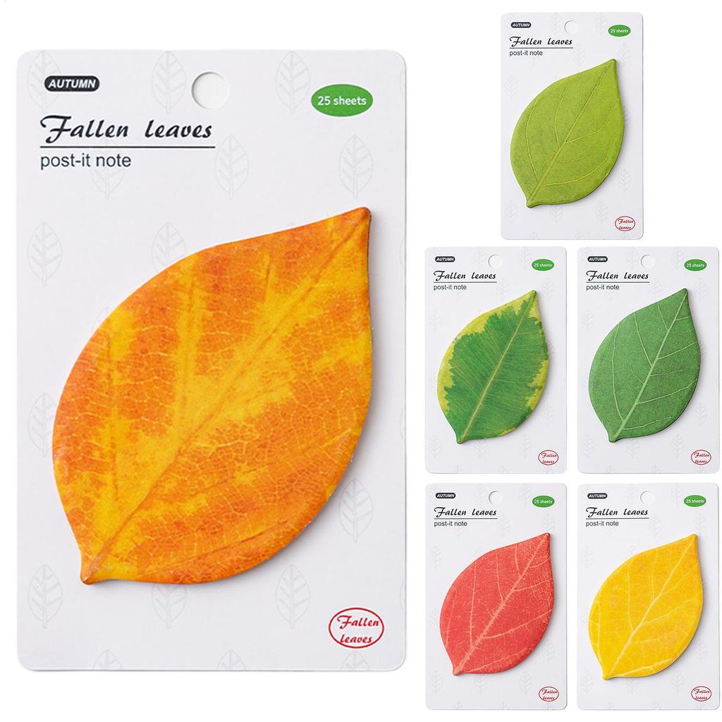 Sticky Notes Notepad Leaf Sticky Notes Stickers Self Sticky Notes DIY Decoration Plant Green Sticky Notes Leaf Stickers