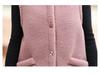 Autumn/Winter Women's Fleece Vest with Turn-Down Collar for Middle-Aged & Elderly