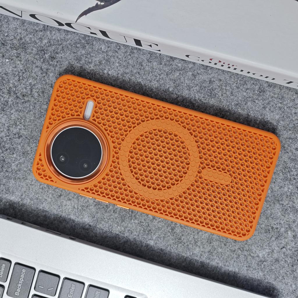 Applicable to Redmi K80PRO honeycomb heat dissipation magnetic mobile phone case Redmi K70PRO all-inclusive metal frame protective case