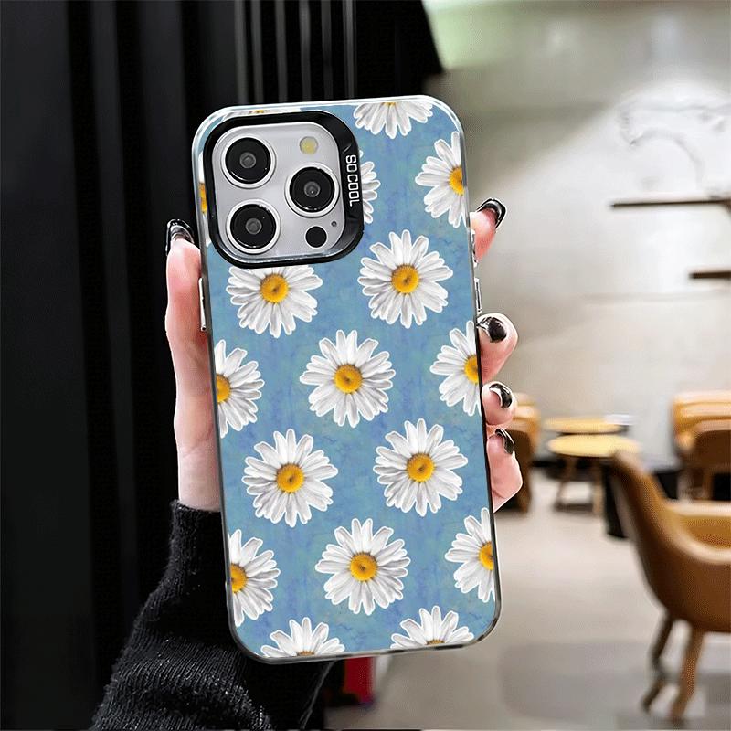 Daisy Flowers Aesthetics Shockproof Phone Case for iPhone 17 Air 16 16E 15 Pro Max 14 Plus 13 Mini 12 Back Cover Anti Fall Funda