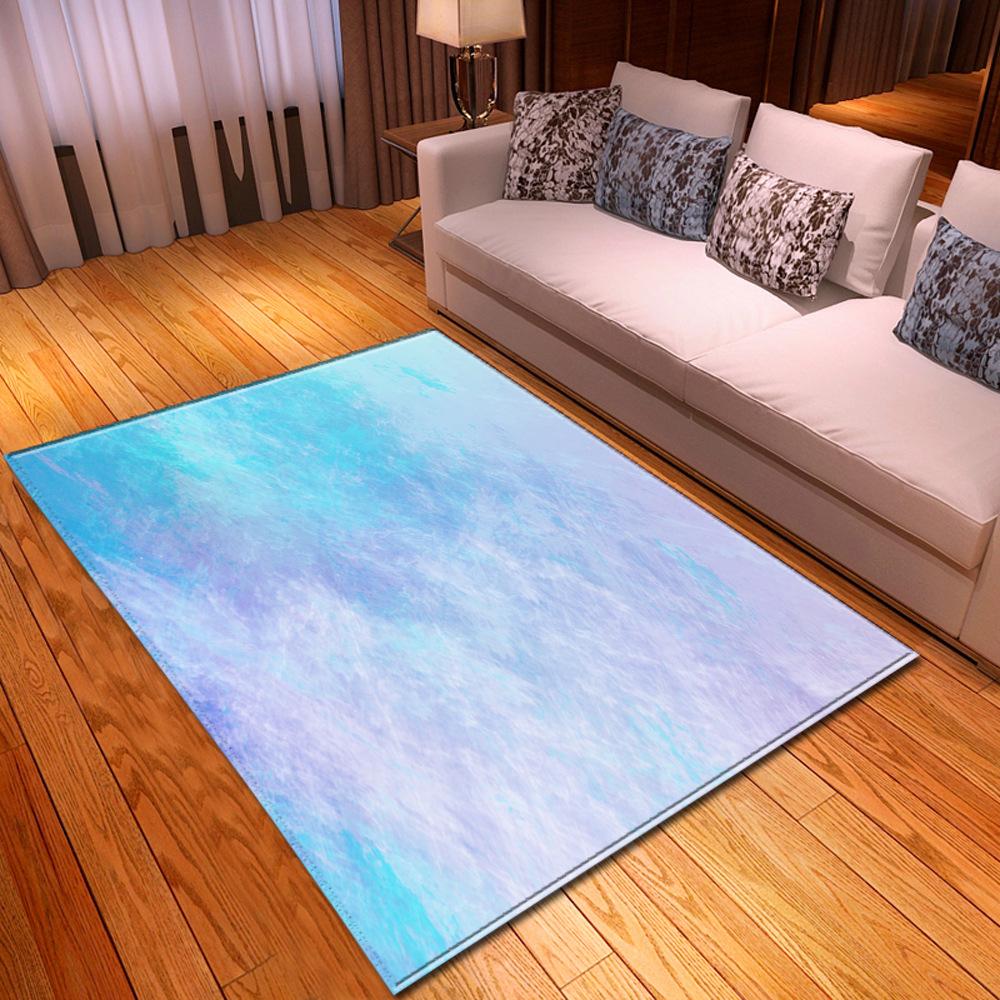 Gradual Change Large Carpet Feather Wind Bedroom Floor Mat