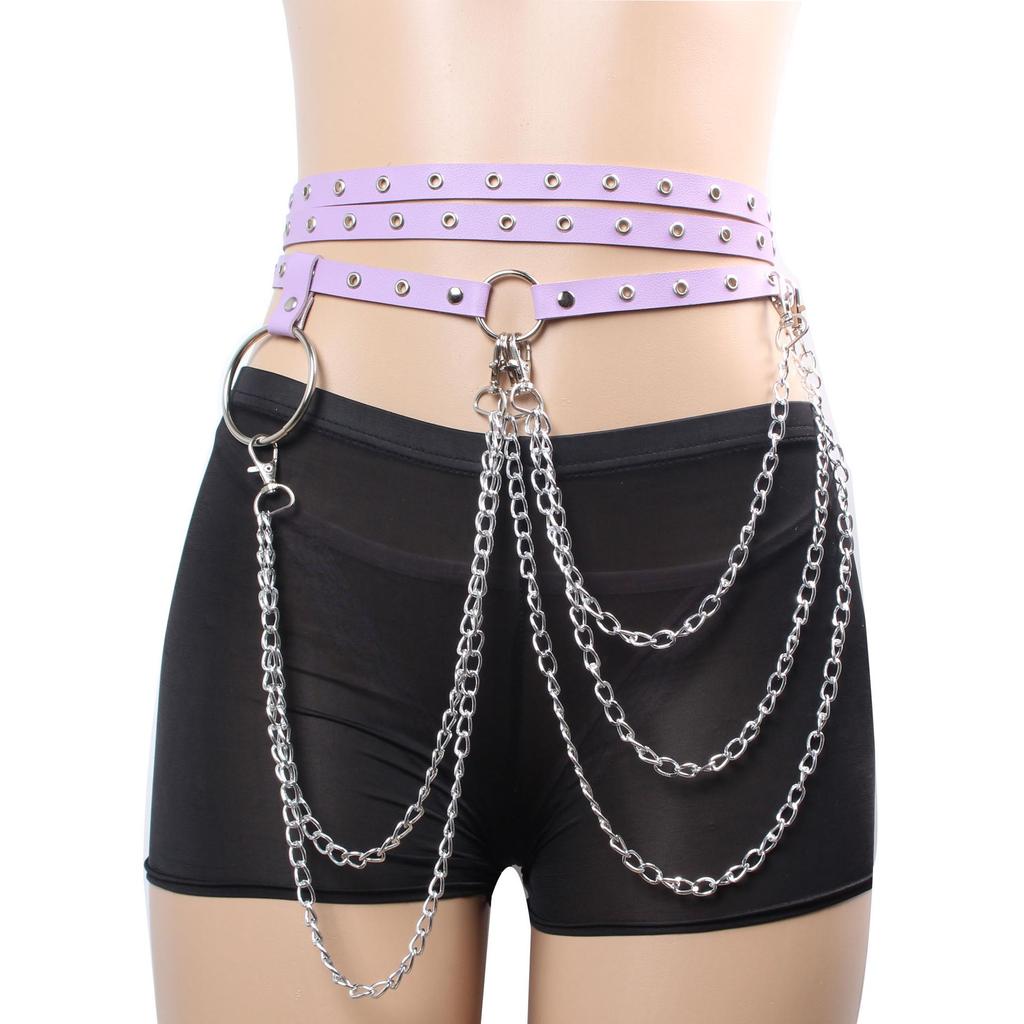 Cross-Border Punk Leather Waist Chain: Stylish & Versatile Women's Belt