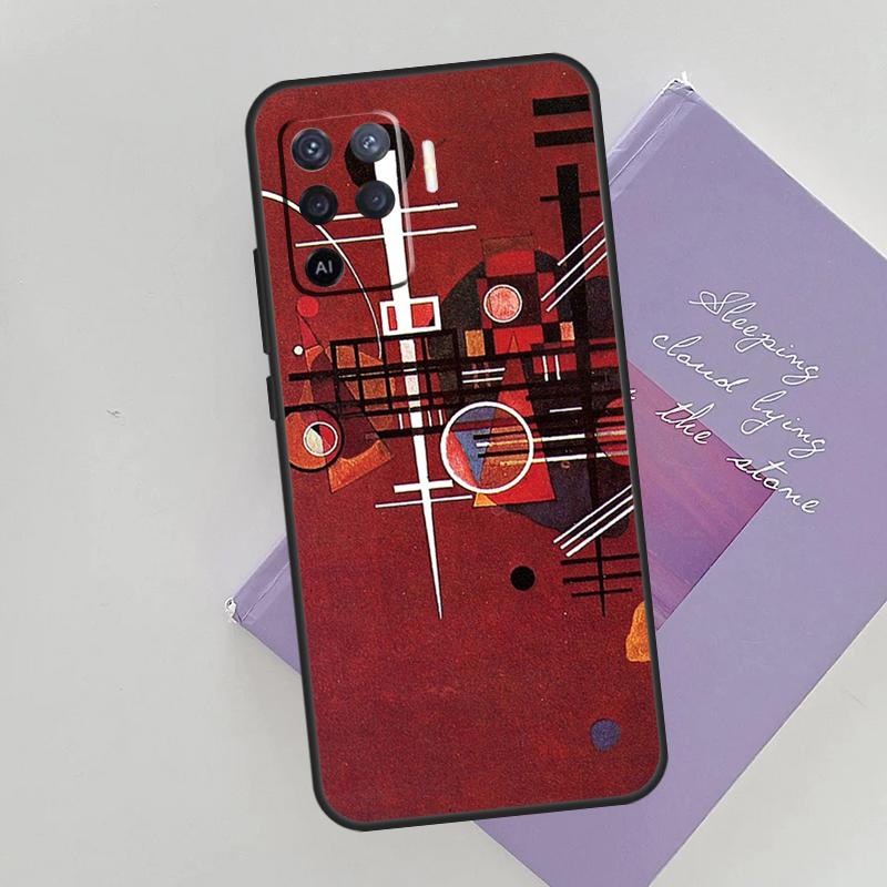 Wassily Kandinsky Abstract Artistic Cover For Oppo A78 A98 A74 A54 A94 A15 A16 A17 A52 A72 A76 A96 A53 A57S A58 A5 A9 Phone Case