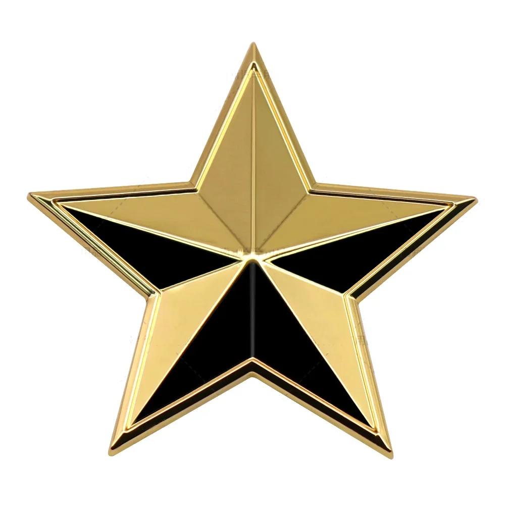 Car Styling 3D Five-pointed Star Decorative Adhesive Emblem Trunk Badge Fender Sticker Body Decal