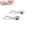 Elegant and Noble 925 Sterling Silver Earrings Natural Garnet Gemstone Fine Jewelry for Women's Anniversary and Engagement Gift