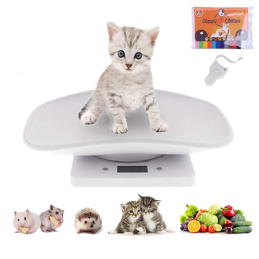 Pet Weight Scale Pet Scale Small Animal Weight Scale Up To 10kg Digital Scale Pet Weight Scale Small Digital 1g Unit Measuring Tape with 15 Colors