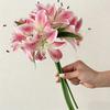 12 Heads Artificial Lilis DIY Flower Floral Arrangement Simulation Flowers Plastic Multicolor Fake Flowers Photography Props