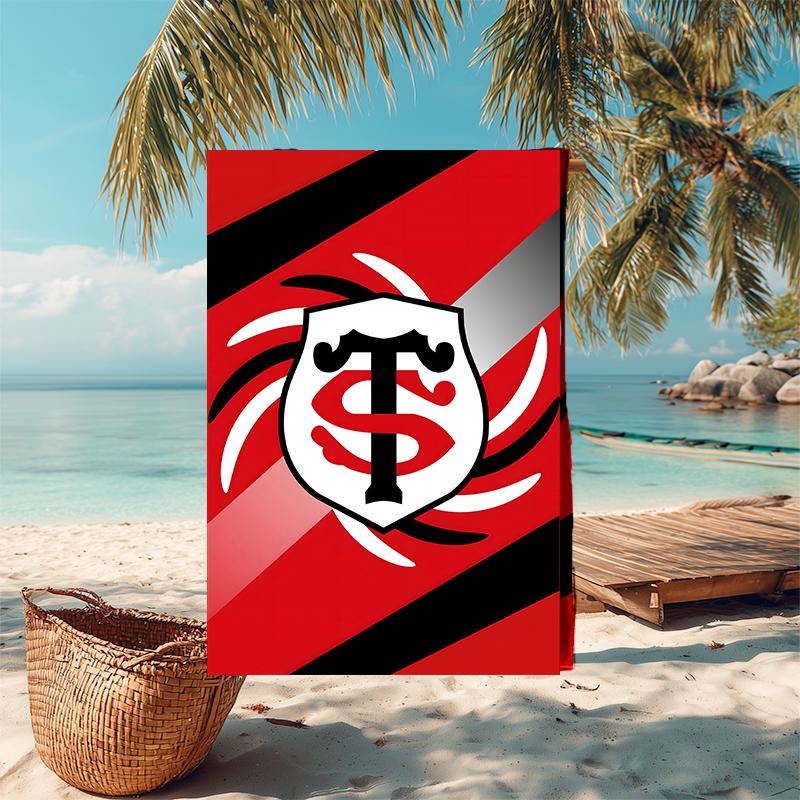 1pc Football Team (65) Beach Towel, Comfortable and Thick, and Swimming/Bath/Picnic/Camping Towel, Suitable for Seaside Beaches