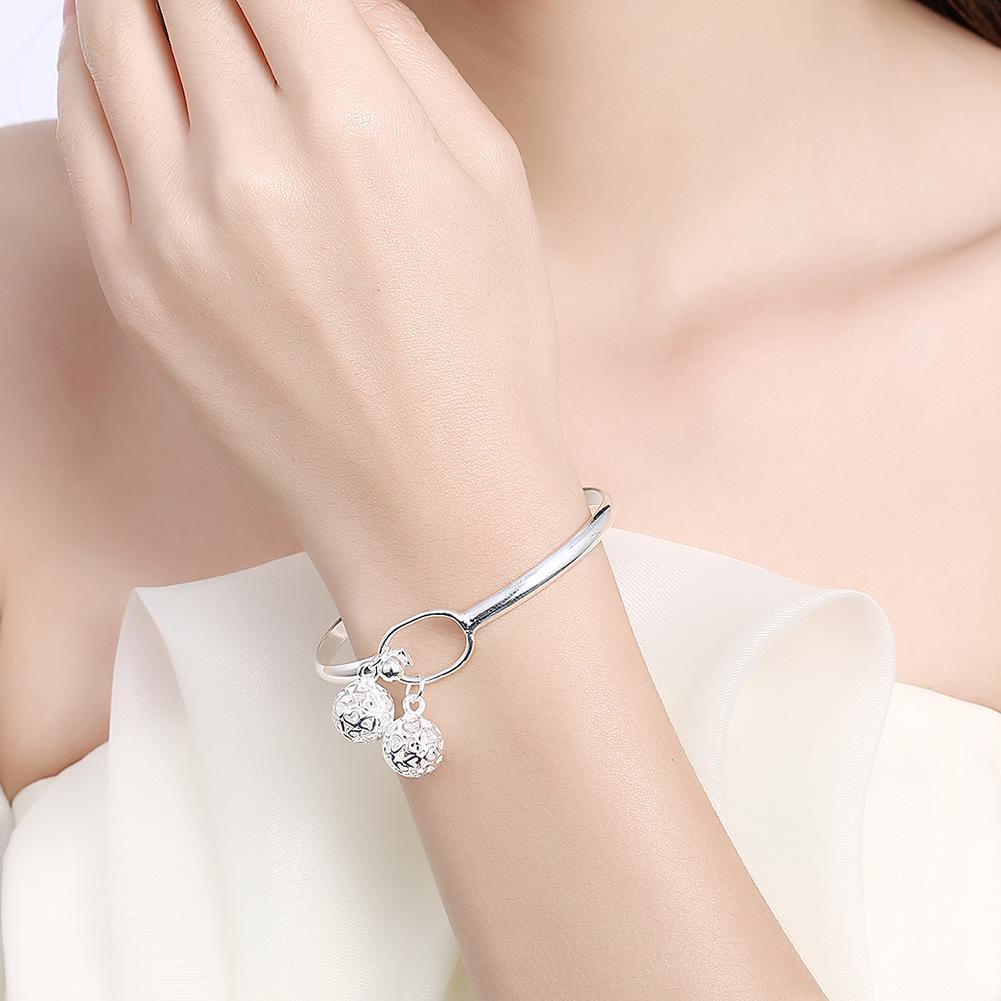 Fashionable Popular 925 Plated Bracelet Strangle Ball Bracelet Bangle