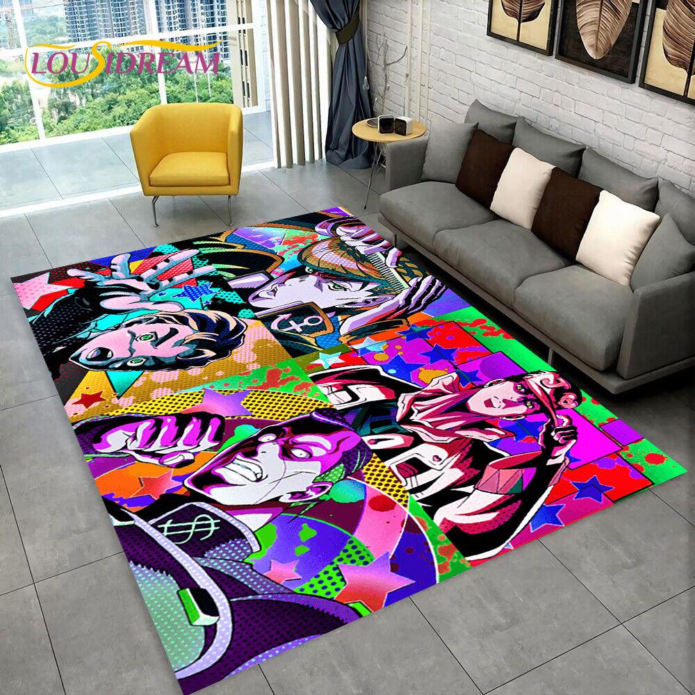 Anime Jojo's Bizarre Adventure  Area Rug,Carpet Rug for Living Room Bedroom Sofa Doormat Decoration, Kid Play Non-slip Floor Mat