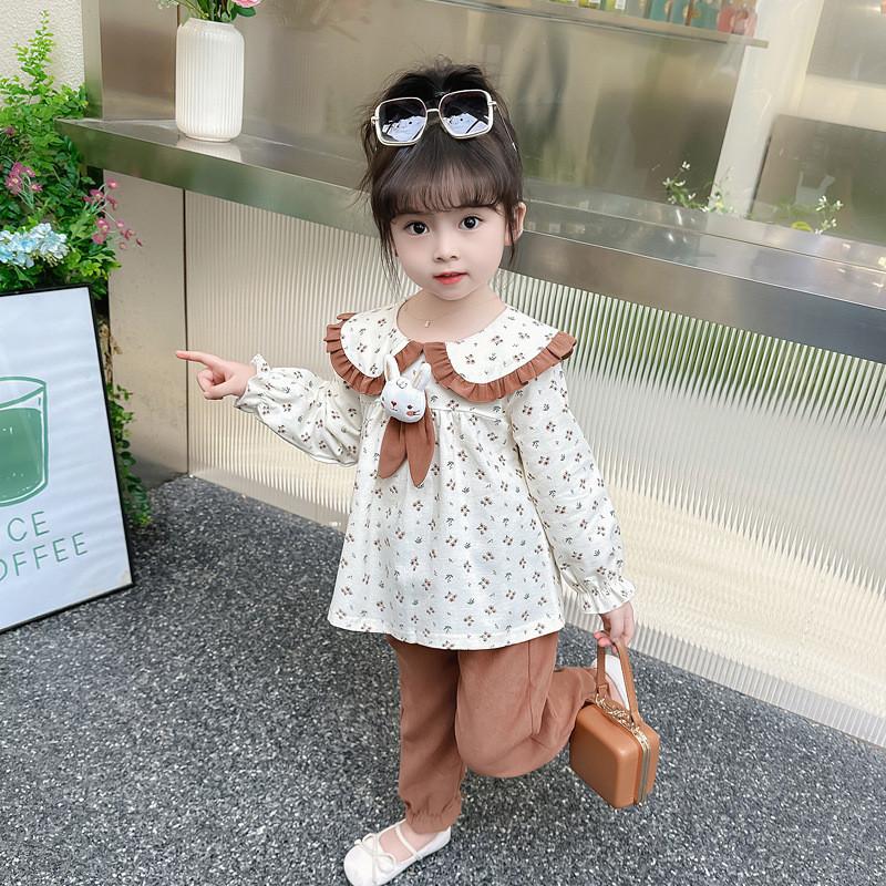 Dziewczęce T-shirty Dla Małych i Średnich Dzieci Casualowe T-shirty z Okrągłym Dekoltem i Długim Rękawem do Noszenia pod Spód Dla Dziecięcych Topów