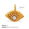 18K Gold Inlaid Stainless Steel Moon Heart Necklace & Bracelet Accessories with Diamonds