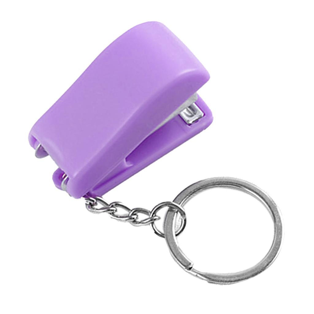 Mini Keychain Staplers Creativity Cute Lightweight Mini Stapler with Keychain for Student Writers