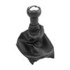 Gear Shift Cover, 5 Speed Gear Shift Stick Knob Dust Proof Cover Gaiter Boot Leather Replacement for Peugeot 207 307 406
