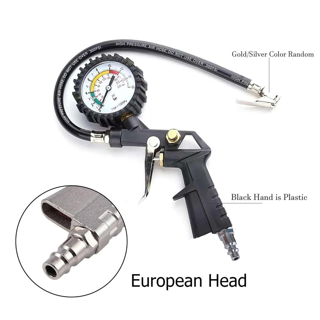 Tyre Pumping Gun Tool Car Tire Pressure Gauge Tester Automotive Air Accessories Meter Tires Mechanical Tools Workshop Job