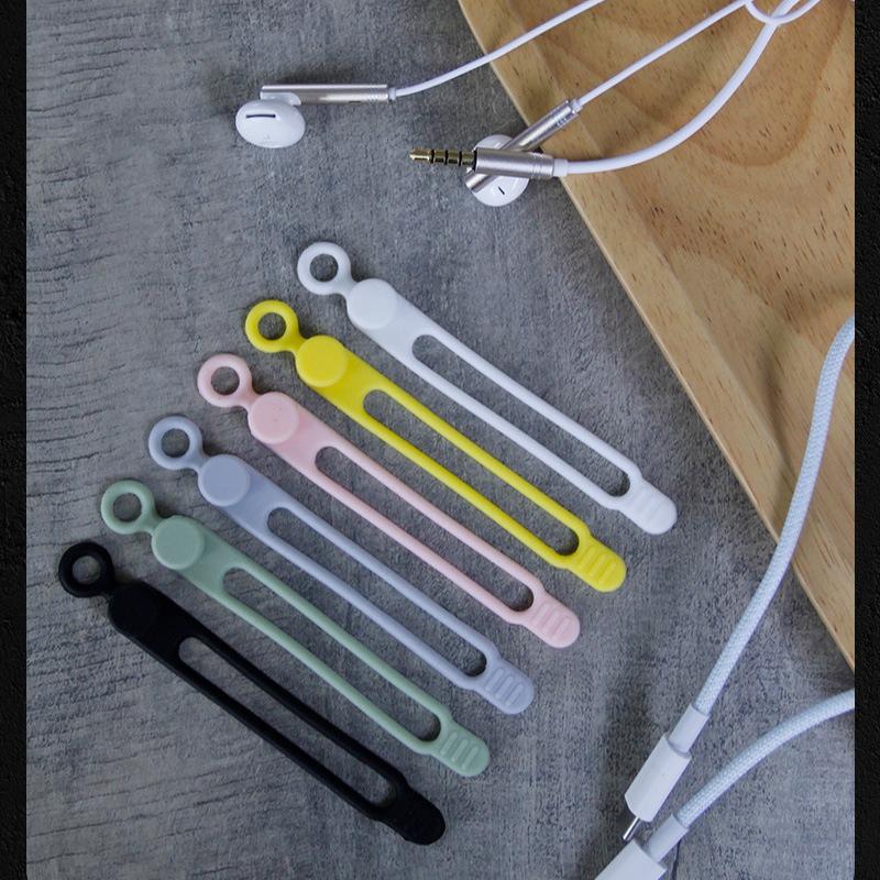 10/20 szt. Elastyczne Silikonowe Opaski do Kabli Organizer na Przewody Paski do Kabli Wielokrotnego Użytku Opaski na Przewody DIY Do Podróży Organizer na Przewody