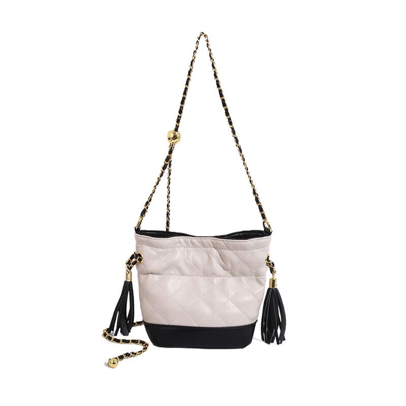 Amo Quilted Drawstring Bucket Crossbody Bag