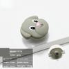 Single Hole Cartoon Cabinet Wardrobe Door Handle, Children's Room Cute Drawer Handle, Anti-collision Silicone Furniture Handle